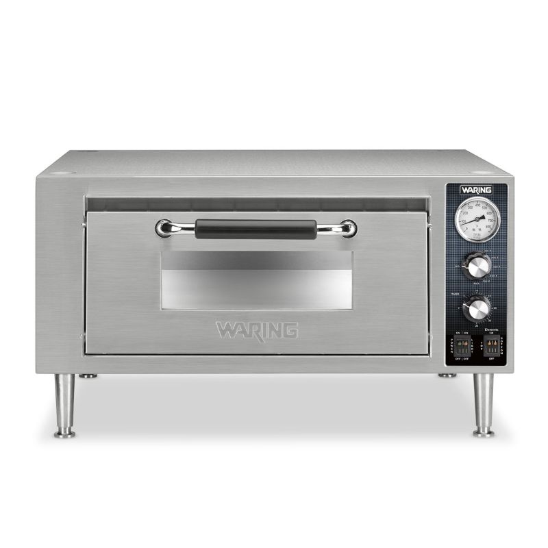 Photo 1 of Waring Commercial WPO500 Heavy Duty Single Deck Pizza Oven, For Pizza up to 18" diameter,Includes one ceramic Pizza Stone, 120V, 1800W, 5-15 Phase Plug
