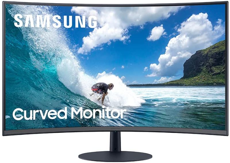 Photo 1 of SAMSUNG 32-inch T55 Series - 1000R Curved Monitor: 75Hz, 4ms, 1080p (LC32T550FDNXZA)
