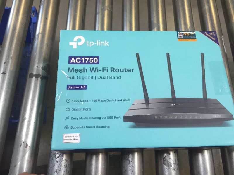 Photo 5 of TP-Link AC1750 Smart WiFi Router (Archer A7) -Dual Band Gigabit Wireless Internet Router for Home, Works with Alexa, VPN Server, Parental Control, QoS
