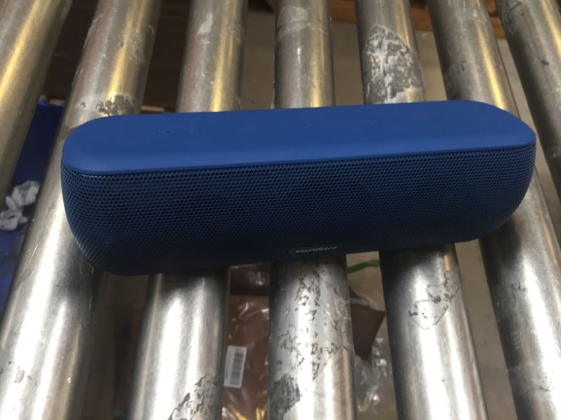 Photo 2 of Anker Soundcore Motion+ Bluetooth Speaker with Hi-Res 30W Audio, Extended Bass and Treble, Wireless HiFi Portable Speaker with App, Customizable EQ, 12-Hour Playtime, IPX7 Waterproof, and USB-C, Blue

