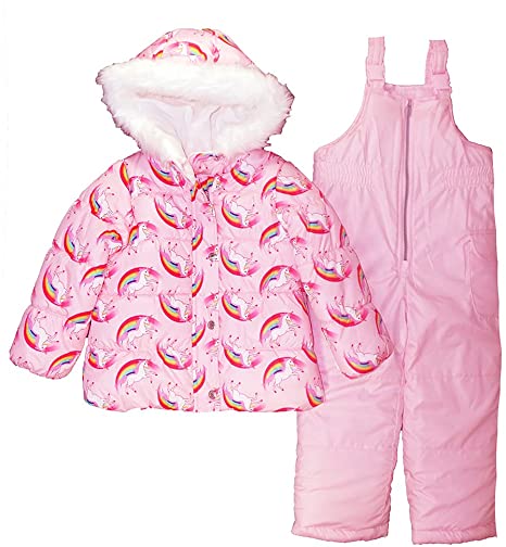 Photo 1 of Carter's girls Carters Girls Two Piece Unicorn Snowsuit size 2T
