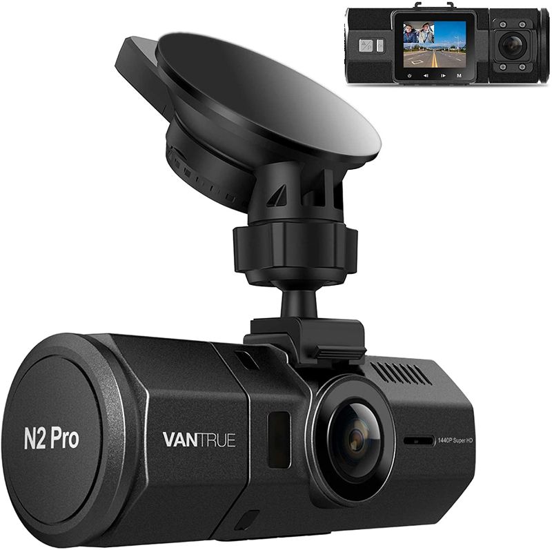 Photo 1 of Vantrue N2 Pro Uber Dual 1080P Dash Cam, 2.5K 1440P Front Dash Cam, Front and Inside Loop Dash Camera with Infrared Night Vision, 24hr Motion Detection Parking Mode, Accident Record, Support 256GB max
