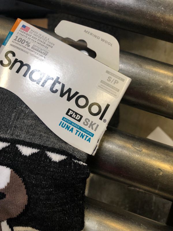 Photo 3 of Smartwool PhD Ski  Fox Pattern (Small Gray) Women's Crew Cut Socks 
