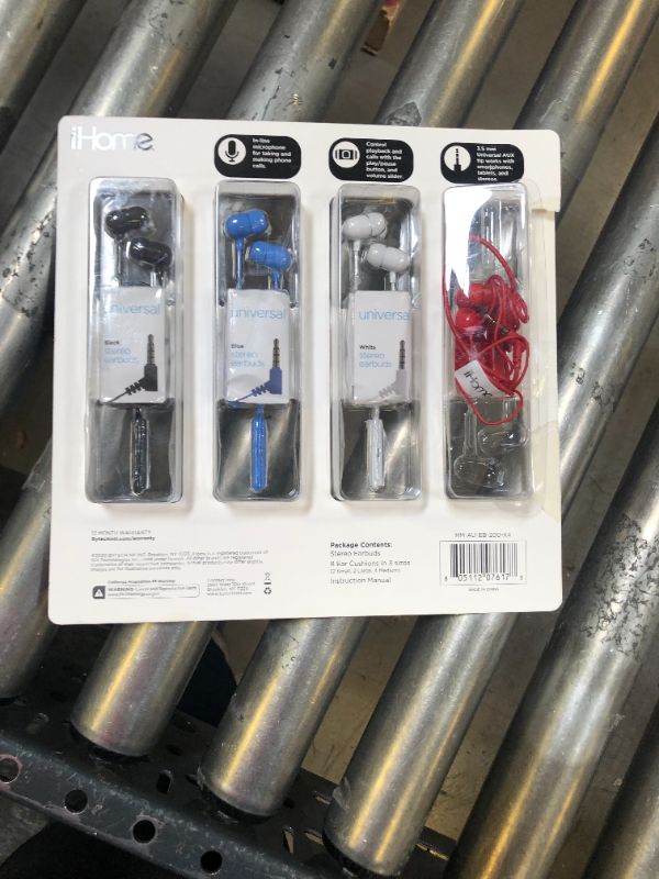 Photo 1 of iHome Wired Earbuds 4-Pack Bundle
