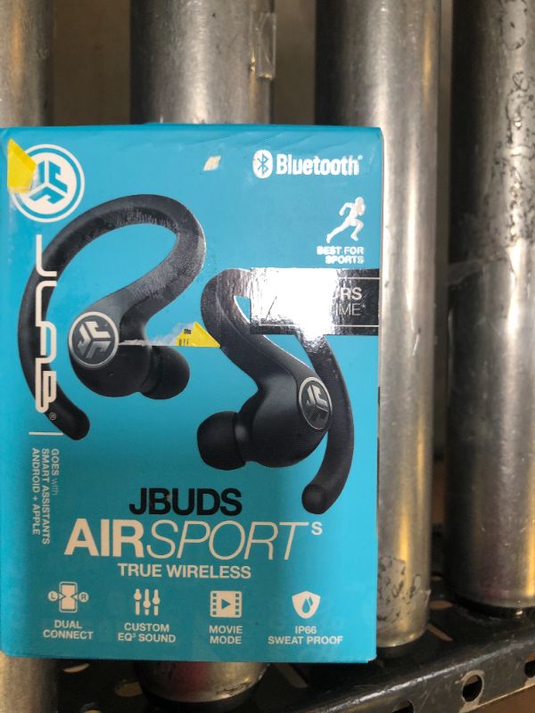 Photo 4 of JLab Audio JBuds Air Sport True Wireless Bluetooth Earbuds and Charging Case
(UNABLE TO TEST FUNCTIONALITY)
