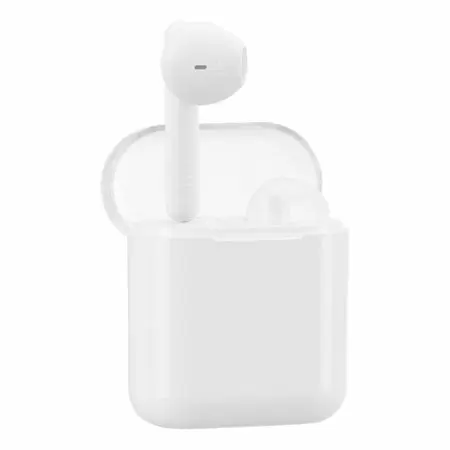 Photo 1 of onn. Groove True Wireless Earphones, White IPX4 Splash proof w/Charging Case 
(UNABLE TO TEST FUNCTIONALITY)
