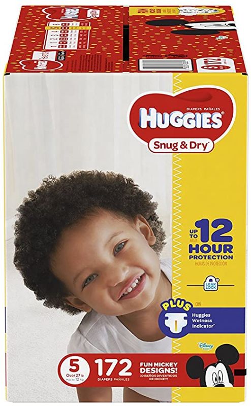 Photo 1 of HUGGIES Snug & Dry Diapers, Size 5, 172 Count