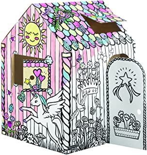 Photo 1 of Bankers Box at Play Unicorn Playhouse, Cardboard Playhouse and Craft Activity for Kids
