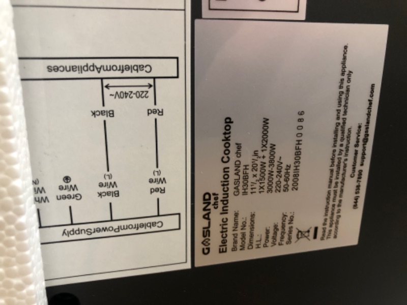 Photo 2 of 12" Built-in Induction Cooktop, GASLAND Chef IH30BFH 240V Electric Induction Hob, Drop-in 2 Burner Induction Stovetop, 9 Power Levels, Sensor Touch Control, Child Safety Lock, 1-99 Minutes Timer