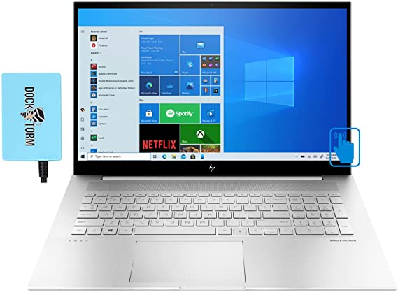 Photo 1 of HP Envy 17t-ch000 Home & Business Laptop (Intel i7-1165G7 4-Core, 16GB RAM, 1TB PCIe SSD, Intel Iris Xe, 17.3 in Touch Full HD (1920x1080), Fingerprint, WiFi, BT, Win 11 Pro) with Hub, Natural silver
