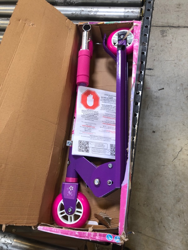 Photo 2 of Huffy Disney Princess Girls' Inline Folding Kick Scooter, Pink
