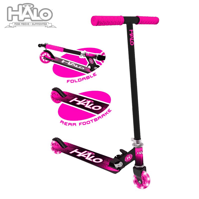 Photo 1 of HALO Rise Above Supreme Inline Scooter - Pink & Black - Designed for All Riders (Unisex)
