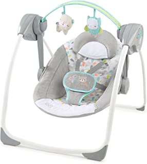 Photo 1 of Ingenuity Comfort 2 Go Compact Portable 6-Speed Baby Swing with Music, Folds for Easy Travel - Fanciful Forest, 0-9 Months