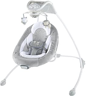 Photo 1 of Ingenuity InLighten Baby Swing - Cool Mesh Fabric, Vibrations, Swivel Infant Seat, Nature Sounds, Light Up Motorized Mobile - Braden
