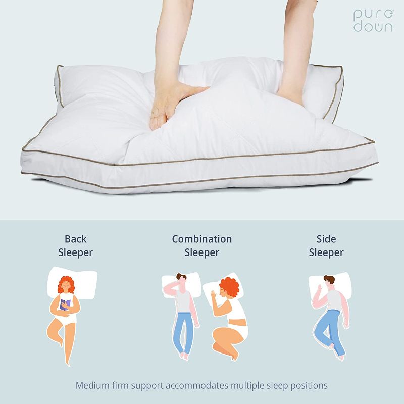 Photo 1 of 
Goose Feathers and Down Pillow for Sleeping Gusseted Bed Hotel Collection Pillow, King,