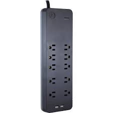 Photo 1 of GE 10 Outlet 2 USB Surge Protector, 4 ft Extension Cord, Black
