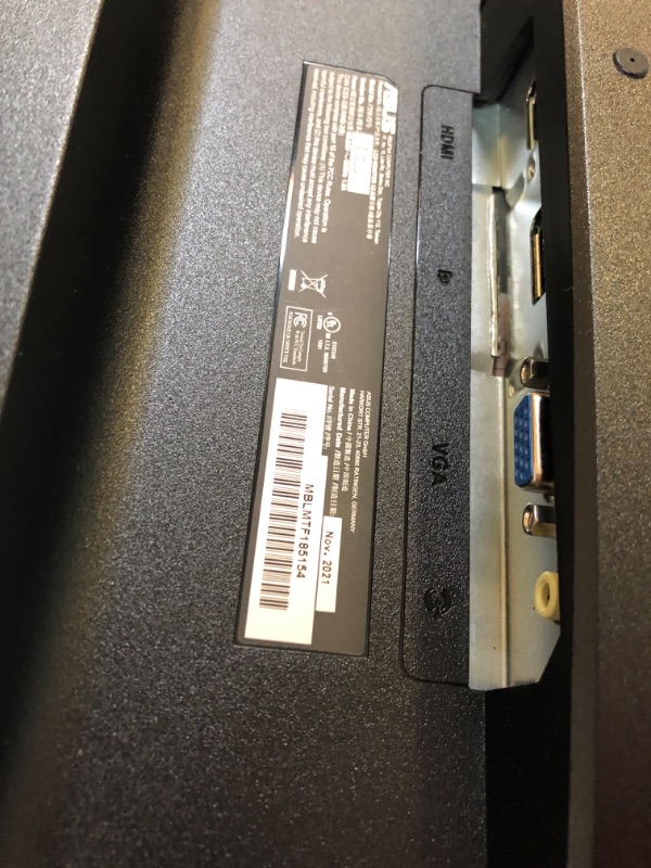 Photo 6 of ASUS VP249QGR 23.8” Gaming Monitor 144Hz Full HD (1920 x 1080) IPS 1ms FreeSync ELMB Eye Care DisplayPort HDMI VGA ----WILL NOT STAY ON... GREEN LINES ON SCREEN. 
