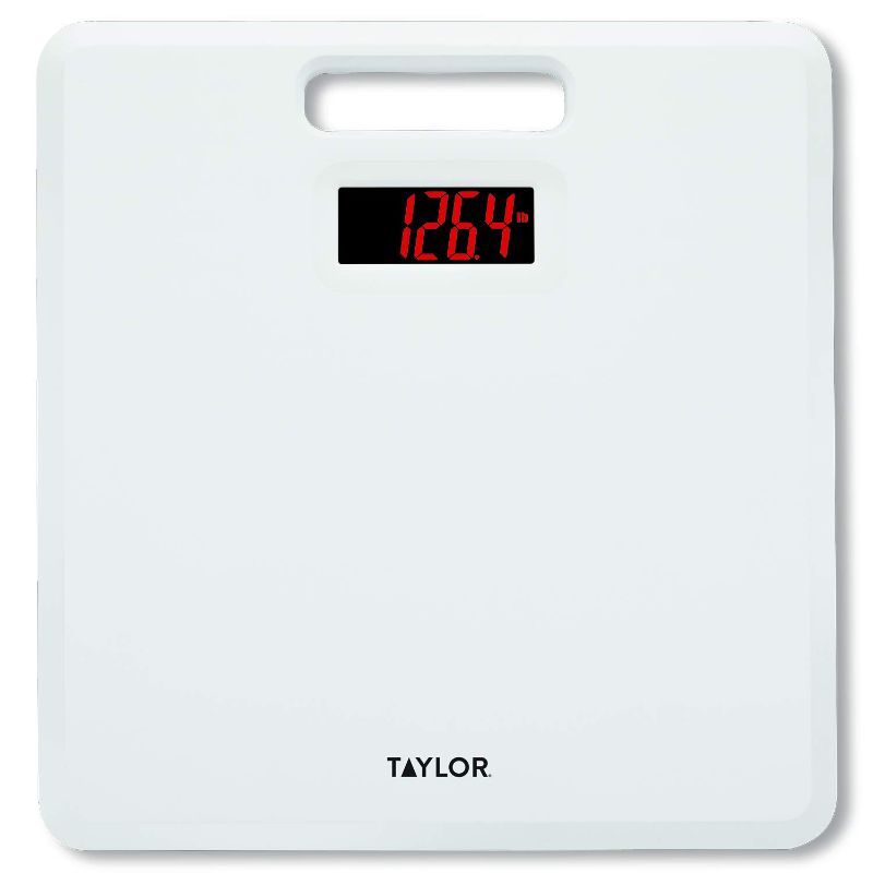 Photo 1 of Taylor Precision Products 400 lb Handle Scale with Antimicrobial Platform, White
