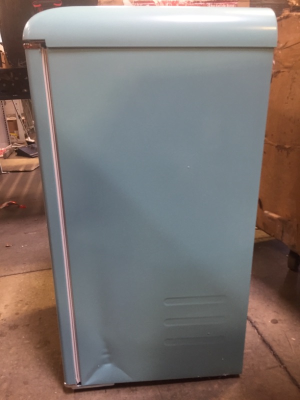 Photo 3 of 3.5 cu. ft. Retro Mini Refrigerator Single Door Fridge Only in Blue