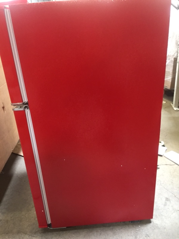 Photo 3 of 3.2 cu. ft. 2 Door Retro Mini Fridge in Red