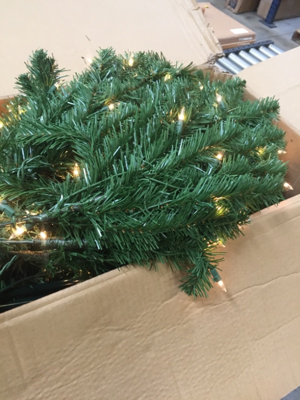 Photo 2 of 7’ Pre-lit North Valley Spruce Artificial Christmas Tree – Clear Lights
