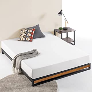 Photo 1 of ZINUS GOOD DESIGN Award Winner Suzanne 6 Inch Bamboo and Metal Platforma Bed Frame / No Box Spring Needed / Wood Slat Support, Chestnut Brown, Queen
