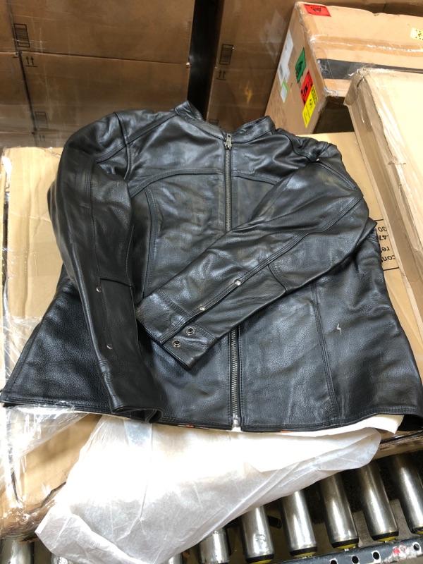 Photo 2 of Milwaukee Leather SH1924 Women's Black 3/4 Length Vented Leather Jacket 2XL