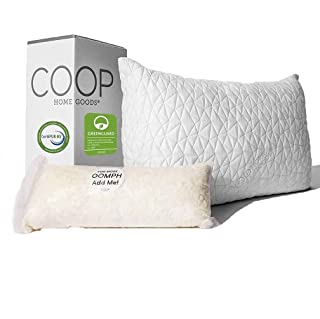 Photo 1 of Coop Home Goods Original Loft Pillow Queen Size Bed Pillows for Sleeping - Adjustable Cross Cut Memory Foam Pillows - Washable White Cover from Viscose Rayon - CertiPUR-US/GREENGUARD Gold Certified
