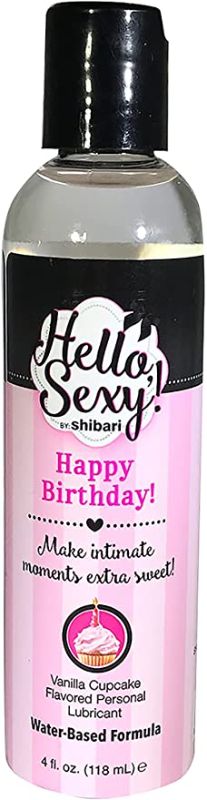 Photo 1 of 2 PACK Shibari Hello Water Based Personal Lubricant Happy Birthday 4oz Bottle (Cupcake Lube) EXP 07/21
