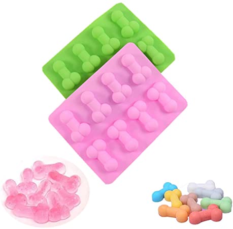 Photo 1 of 2Pcs Funny Sexy Silicone Mold Creative Funny Candy Chocolate Molds 8-Cavity Non-Stick Baking Mold Ice Cube Tray for Cake Jelly Pudding Handmade Soap 