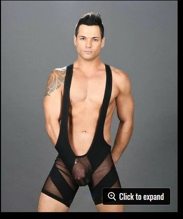 Photo 1 of L ANDREW CHRISTIAN SHEER SINGLET PLEASURE TRANSPARENT SEE-THROUGH 91433 50  LARGE
