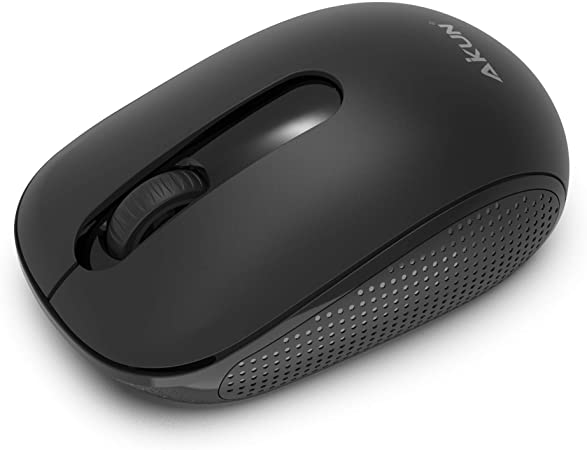 Photo 1 of AIKUN Wireless Mouse, 2.4G Noiseless Mouse with USB Receiver - Portable Computer Mice for PC, Tablet and Laptop (AIKUN MX36-Black)