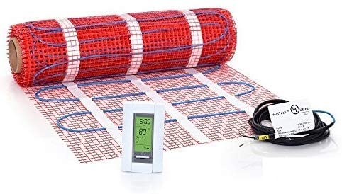 Photo 1 of 15 sqft Mat Kit, 120V Electric Radiant Floor Heat Heating System w/Aube Programmable Floor Sensing Thermostat
