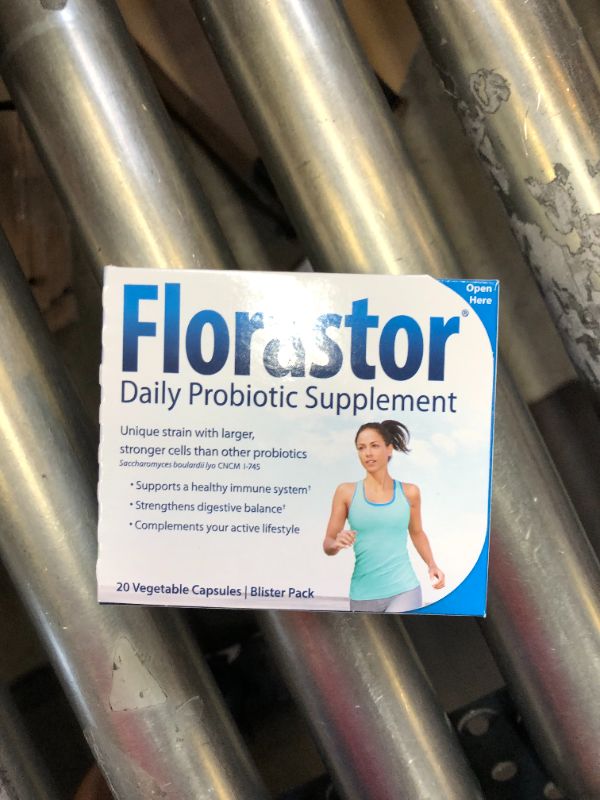 Photo 1 of Florastor Daily Probiotic Supplement for Women and Men, Use with Antibiotics, Saccharomyces Boulardii CNCM I-745 (20 Capsules) BEST BY 2/22

