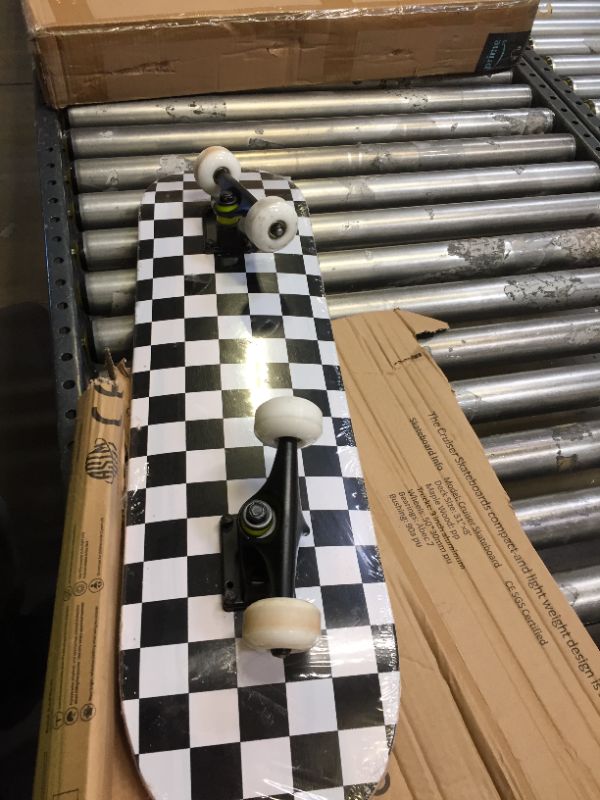 Photo 2 of 32" BLACK/WHT CHECKERED SKATEBOARD