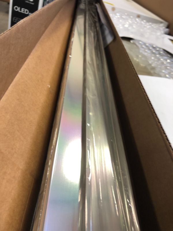 Photo 1 of 48 in. to 60 in. Semi-Frameless Traditional Sliding Shower Door Track Assembly Kit in Chrome
