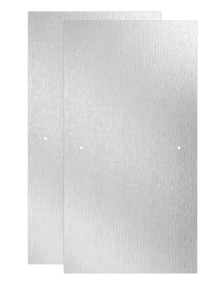 Photo 1 of 29-1/32 in. x 55-1/2 in. x 1/4 in. (6 mm) Frameless Sliding Bathtub Door Glass Panels in Rain (For 50-60 in. Doors)
