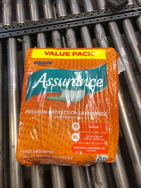 Photo 2 of **OPENED PACKAGING** Assurance Unisex Premium Quilted Underpad, Maximum Absorbency, XL, 30 Count
