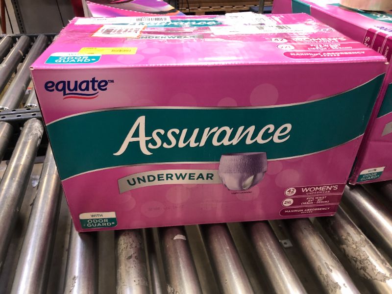 Photo 2 of **OPENED PACKAGING** Assurance Women's Maximum Incontinence Underwear, XXL 42 count