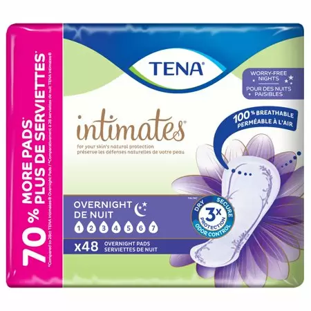 Photo 1 of **OPENED PACKAGE** TENA Intimates Overnight Pad, 48 Count