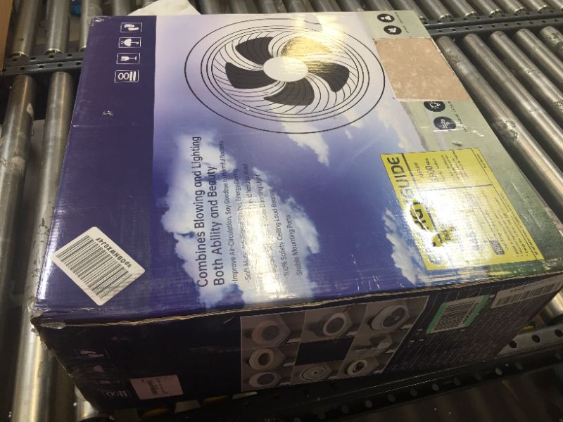 Photo 1 of XIYUN Ceiling Fan with Lights,Remote Control 3 color temperatures,Dimming,3 Gear Wind Speed Invisible fan light Enclosed Low Profile Fan,Ceiling Light with Fan RGB atmosphere with lights 35W 17.7in
