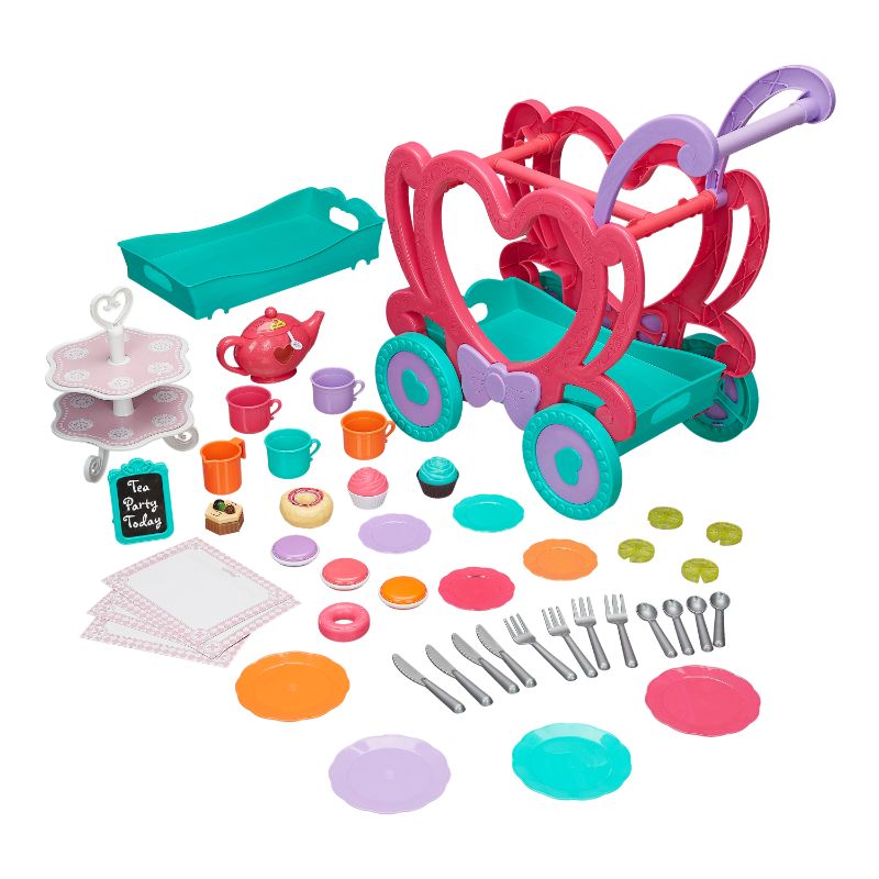 Photo 1 of Kid Connection Tea Cart Play Set, 47 Pieces
