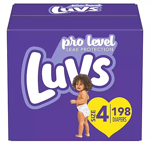 Photo 1 of Luvs Pro Level Leak Protection Diapers Size 4, 198 ct.
