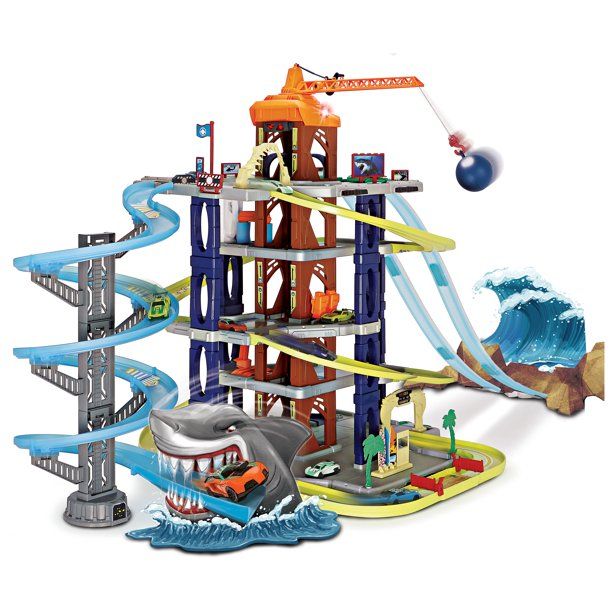Photo 1 of Adventure Force Ultimate Shark City Garage, Diecast Vehicle Playset, Ages 3+
