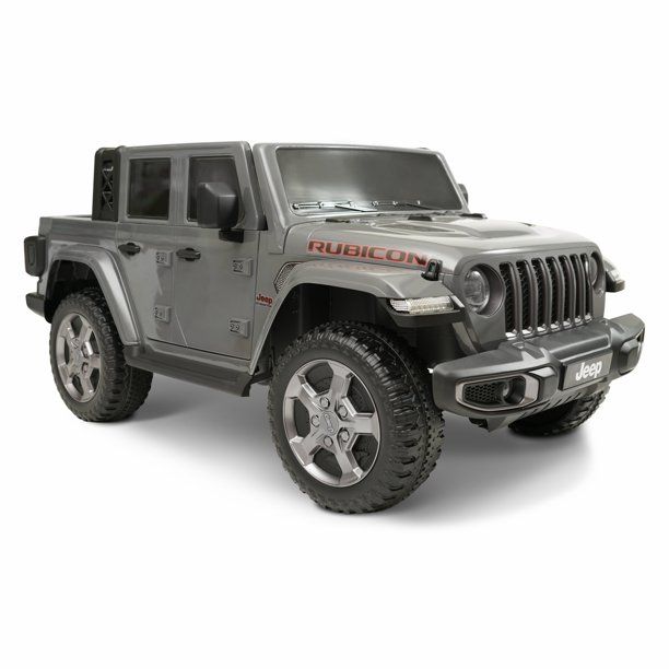 Photo 1 of 12 Volt Jeep Gladiator Battery Powered Ride On Vehicle, in Gray by Hyper Toys, NO CHARGER, TURNS ON BUT DOES NOT DRIVE, DIRTY 
