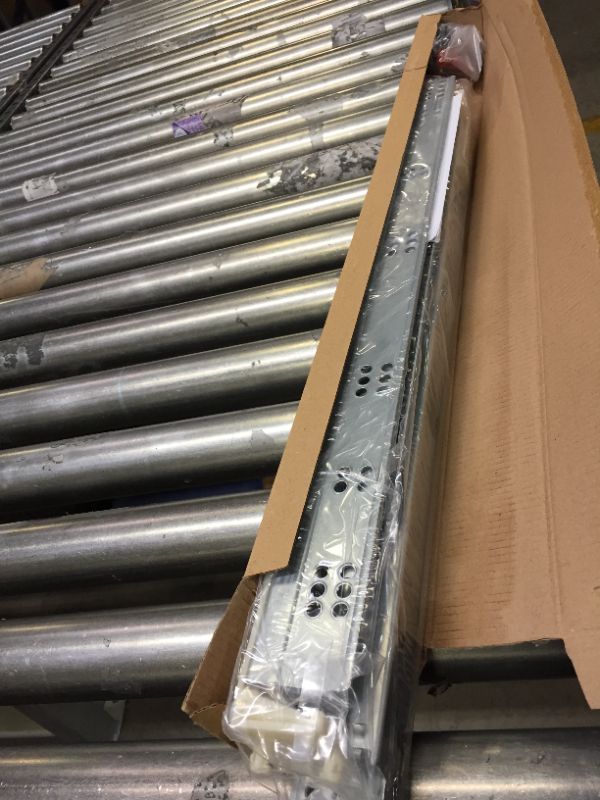 Photo 3 of 21" Soft Close Drawer Slides, Zinc Plated Under Mount Drawer Rails Full Extension, Come with Mounting Screws and Brackets, Concealed Cabinet Furniture Drawer Runners, 1 Pair
