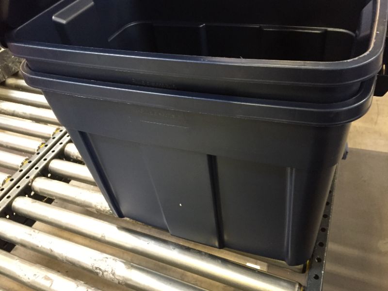Photo 2 of 2 PACK, Rubbermaid Roughneck? Storage Totes 18 Gal, Durable Stackable Storage Container