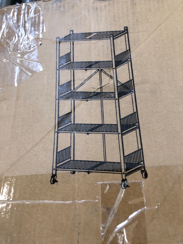 Photo 1 of APROX 56" WIDE 14" DEEP UNKNOWN HEIGHT 5 TIER WIRE RACK. SEE PICTURES.