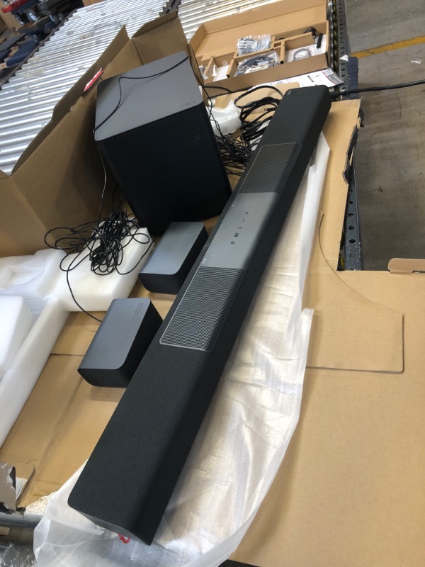 Photo 2 of VIZIO M-Series 5.1.2 Premium Sound Bar with Dolby Atmos, DTS:X, Bluetooth, Wireless Subwoofer, Voice Assistant Compatible, Includes Remote Control - M512a-H6 MINOR SCUFFS AND SCRATCHES / TESTED FOR PROPER FUNCTION
