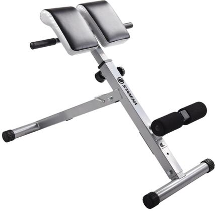 Photo 1 of 20-2014 Stamina Hyperextension Bench with Height-Adjustable Footrest and Backrest, Padded Handlebars, Upholstered Cushion, Non-Slip Endcaps 